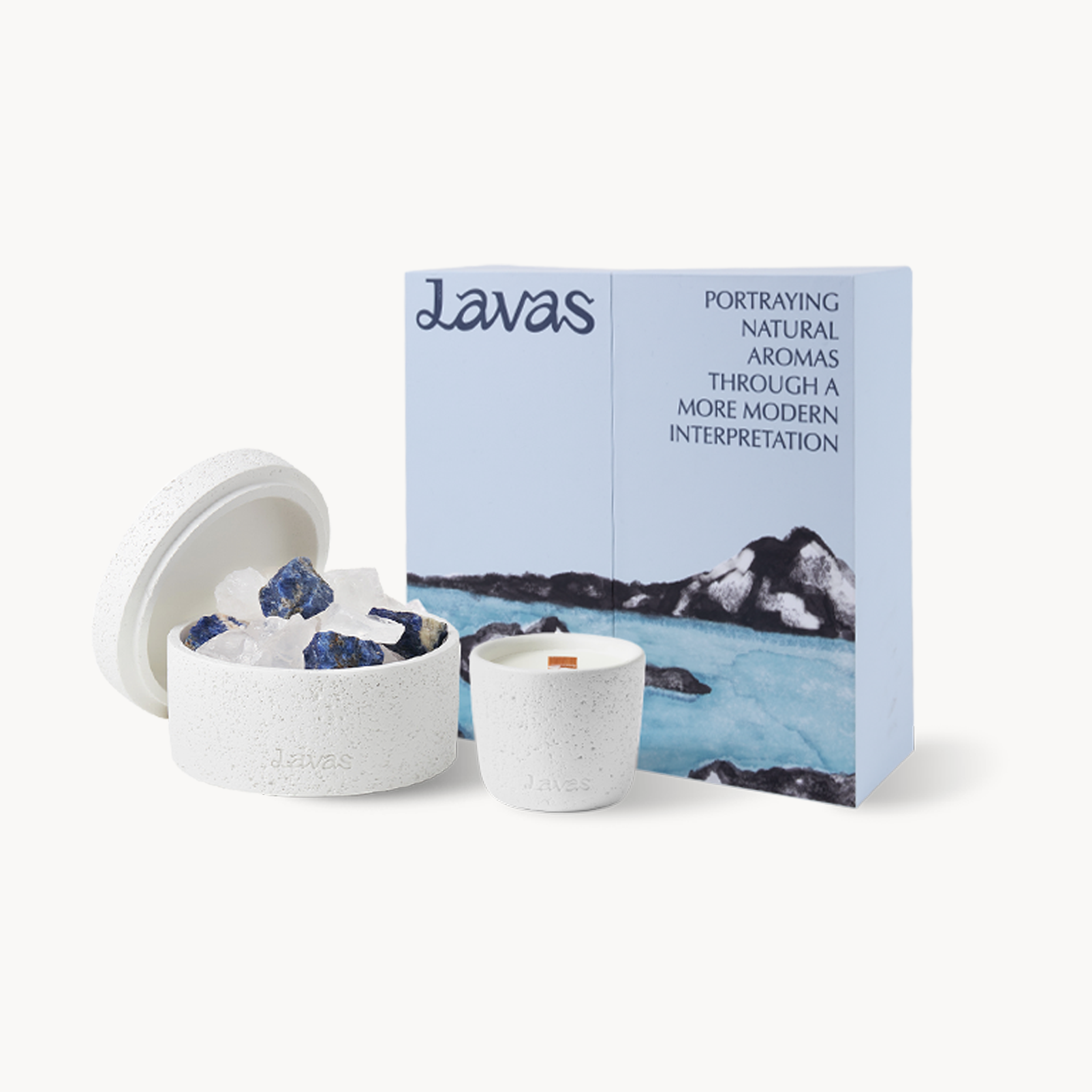 BLUE LAGOON · Crystal Diffuser&Candle Gift Set