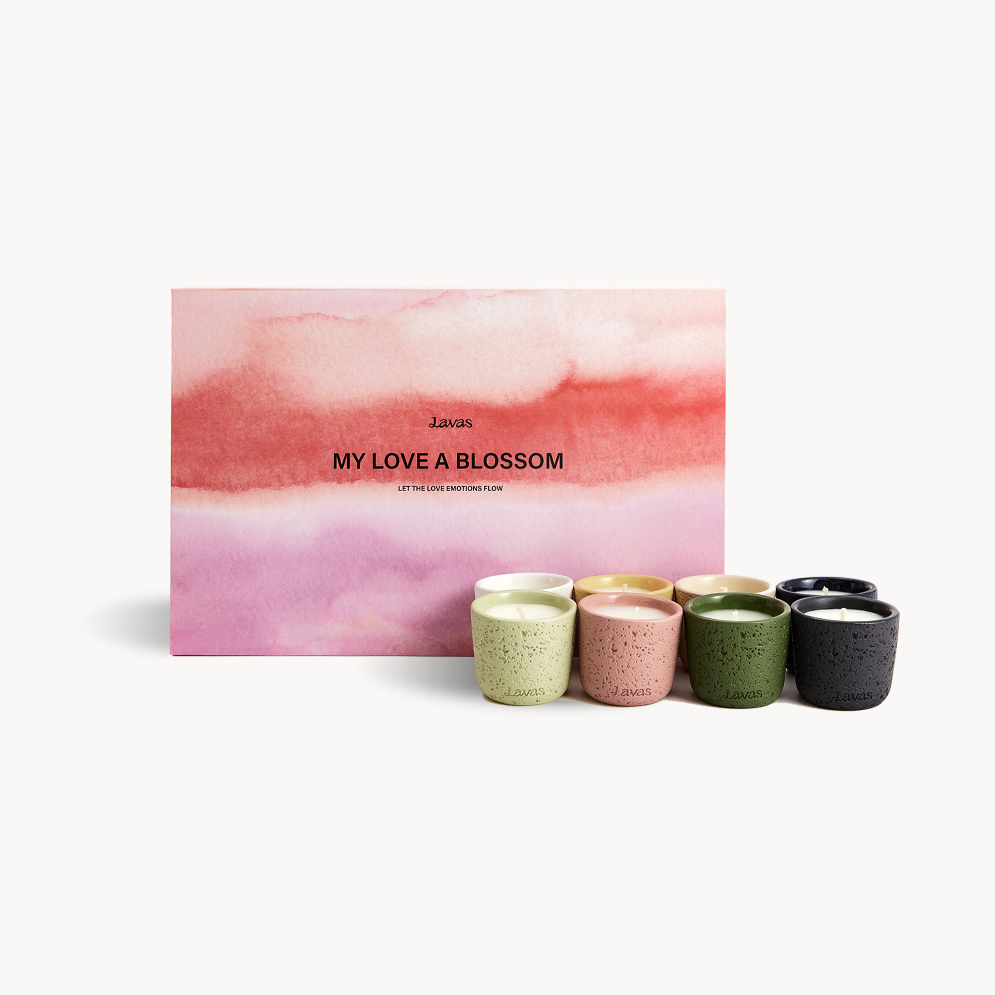 FLOWING INTO THE MIND · Q Candle Gift Set — 22g×8